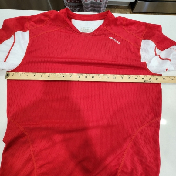 Sugoi Cycling Jersey Crew Neck Shirt Red White Zip Back Pocket Mens Large - Picture 9 of 11